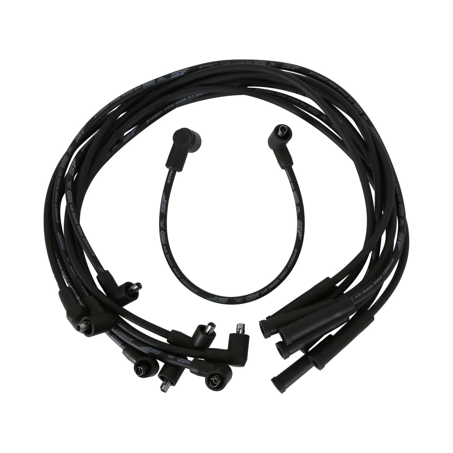 Street-Fire Wire Set Ford 351C-460, Socket The Terminals Are Covered In Black Boots That Protect The Conductor From Engine Heat To Ensure Spark Delivery MSD Ignition-3