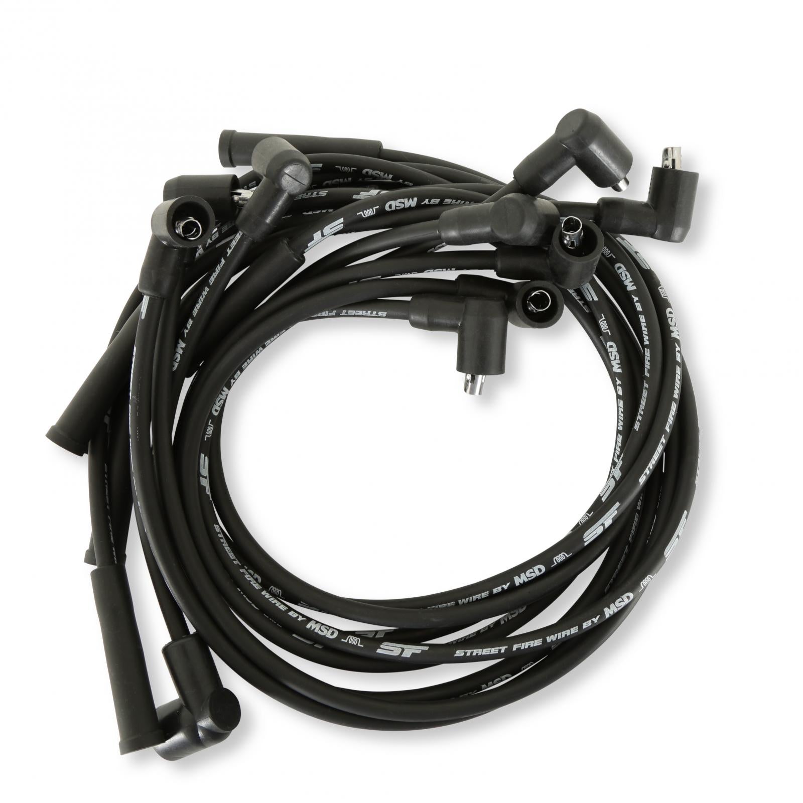Street-Fire Spark Plug Wire Set Ford 289-302, Socket Sbf Spark Plug Wires For 289-302 Sbf Small Block Ford MSD Ignition
