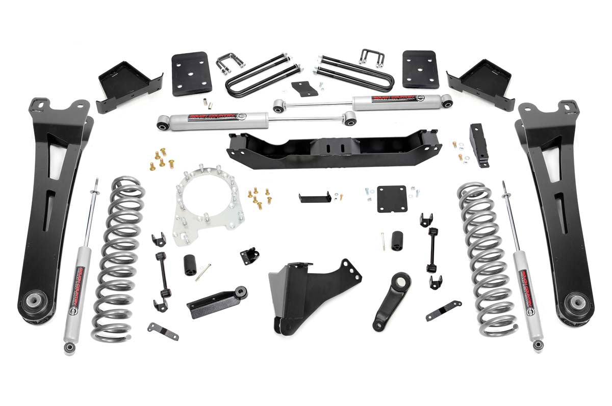 Rough Country 6 Inch Suspension Lift Kit w/Radius Arms 17-19 F-250/350 4WD Diesel 4 Inch Axle Rough Country