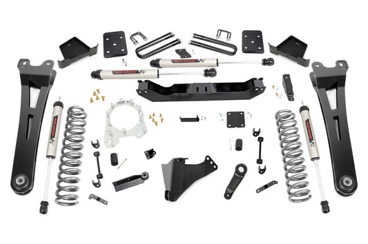 Rough Country 6 Inch Suspension Lift Kit w/Radius Arms & V2 Shocks 4 Inch Axle Diam 17-19 F-250/350 4WD Diesel Rough Country