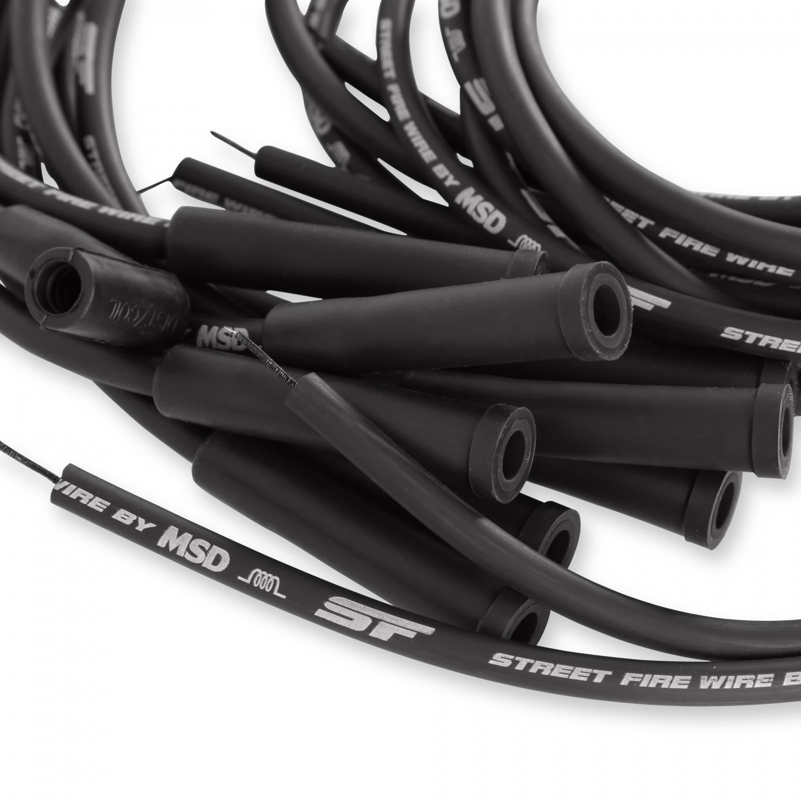 Street-Fire Wire Set Multi-Angl Plug, Hei, Univ The Terminals Are Covered In Black Boots That Protect The Conductor From Engine Heat To Ensure Spark Delivery MSD Ignition-4