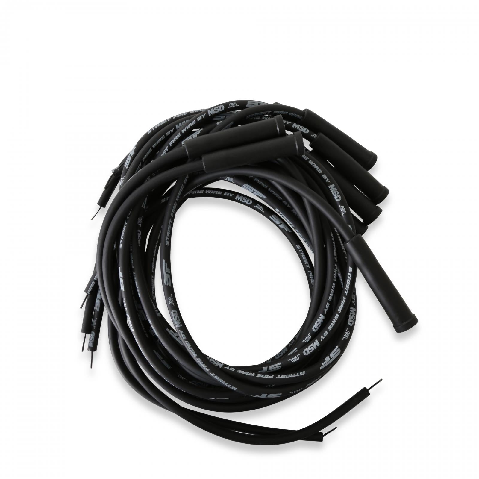 Street-Fire Wire Set V8 Multi-Angle, Sock/Hei Univ The Terminals Are Covered In Black Boots That Protect The Conductor From Engine Heat To Ensure Spark Delivery MSD Ignition-1