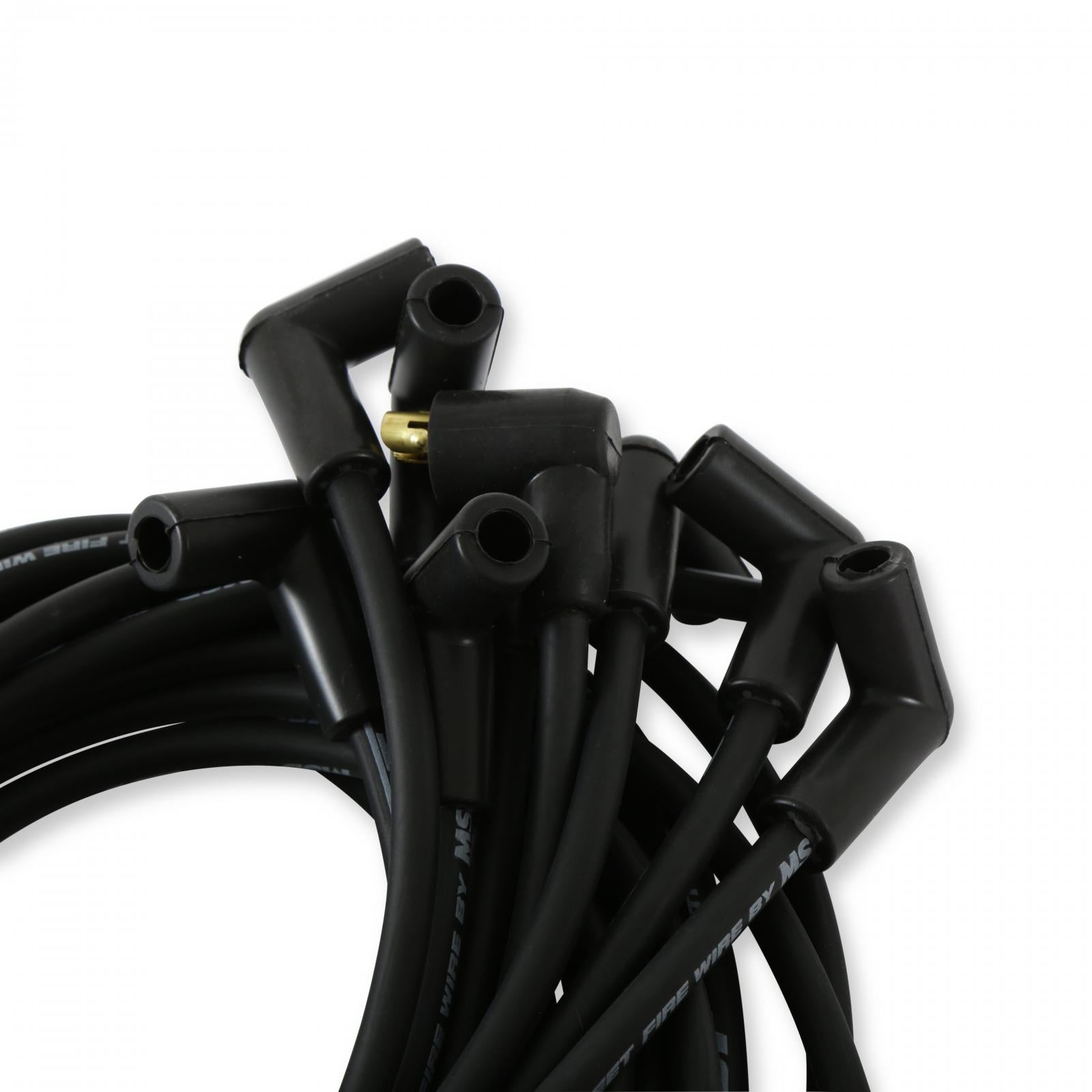 Street-Fire Wire Set 8 Cyl 90 Degree, Sock/ Hei, Univ The Terminals Are Covered In Black Boots That Protect The Conductor From Engine Heat To Ensure Spark Delivery MSD Ignition
