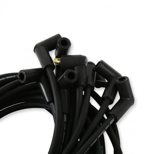 Street-Fire Wire Set 8 Cyl 90 Degree, Sock/ Hei, Univ The Terminals Are Covered In Black Boots That Protect The Conductor From Engine Heat To Ensure Spark Delivery MSD Ignition