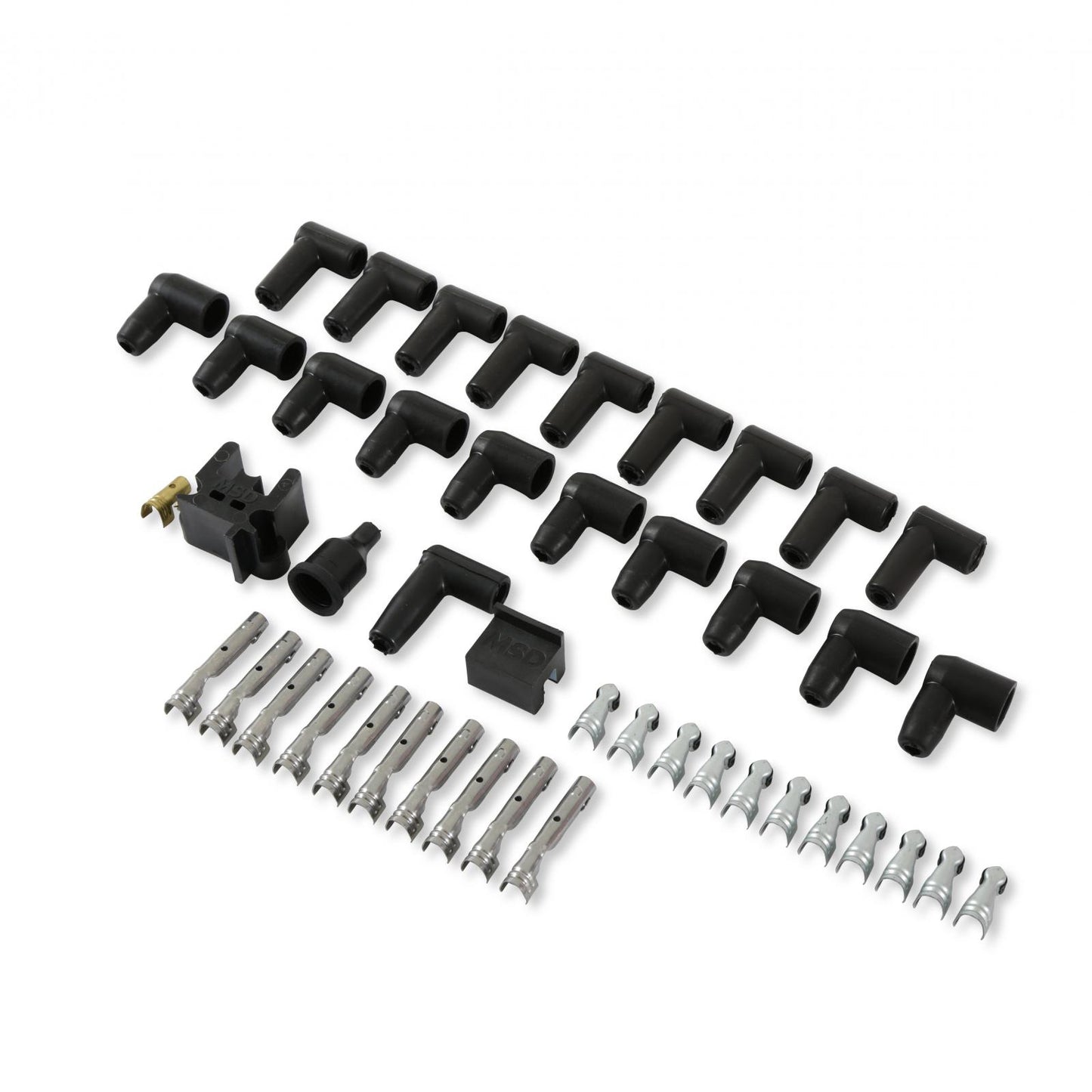 Street-Fire Wire Set 8 Cyl 90 Degree, Sock/ Hei, Univ The Terminals Are Covered In Black Boots That Protect The Conductor From Engine Heat To Ensure Spark Delivery MSD Ignition-2