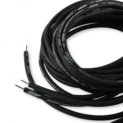 Street-Fire Wire Set 8 Cyl 90 Degree, Sock/ Hei, Univ The Terminals Are Covered In Black Boots That Protect The Conductor From Engine Heat To Ensure Spark Delivery MSD Ignition-3