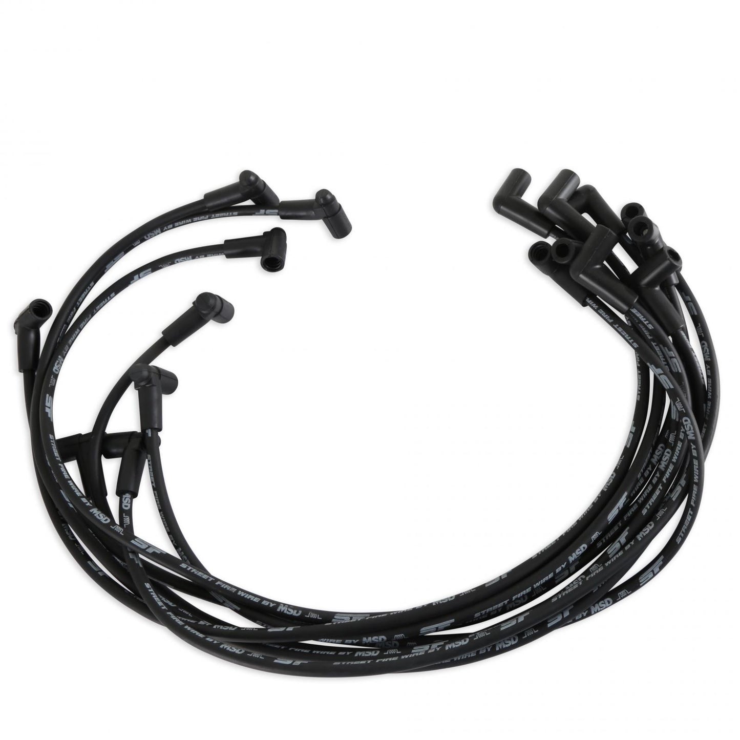 Street-Fire Wire Set Small Block Chevy 350 Hei The Terminals Are Covered In Black Boots That Protect The Conductor From Engine Heat To Ensure Spark Delivery MSD Ignition