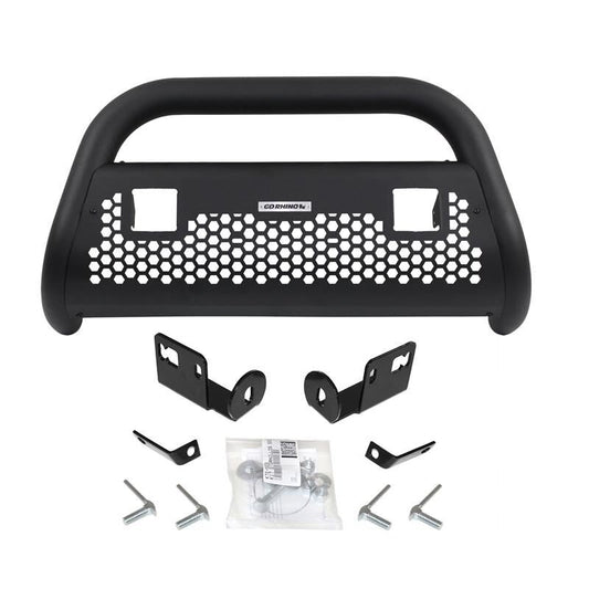 RC2 LR Bull Bar with Mounting Brackets & Two 3 Inch Cube Lights Textured Black 2016-2023 Toyota Tacoma Go Rhino-1