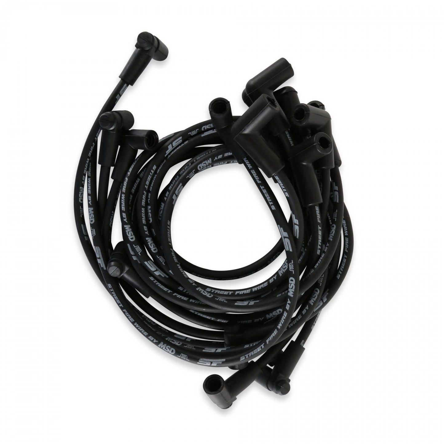 Street-Fire Wire Set Small Block Chevy 350 Hei The Terminals Are Covered In Black Boots That Protect The Conductor From Engine Heat To Ensure Spark Delivery MSD Ignition-1