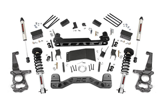 Rough Country 4 Inch Suspension Lift Kit Lifted Struts 7 V2 15-20 F-150 4WD Rough Country