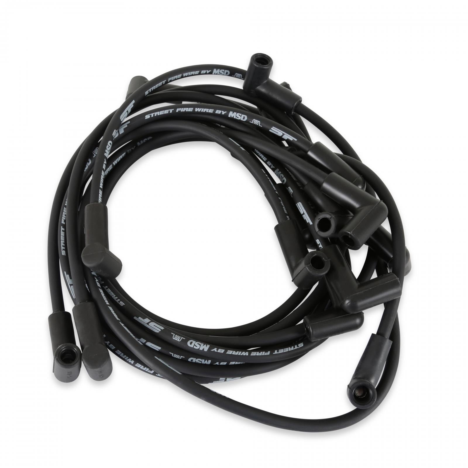 Street-Fire Wire Set Chevy Truck 305-350 '85-On The Terminals Are Covered In Black Boots That Protect The Conductor From Engine Heat To Ensure Spark Delivery MSD Ignition
