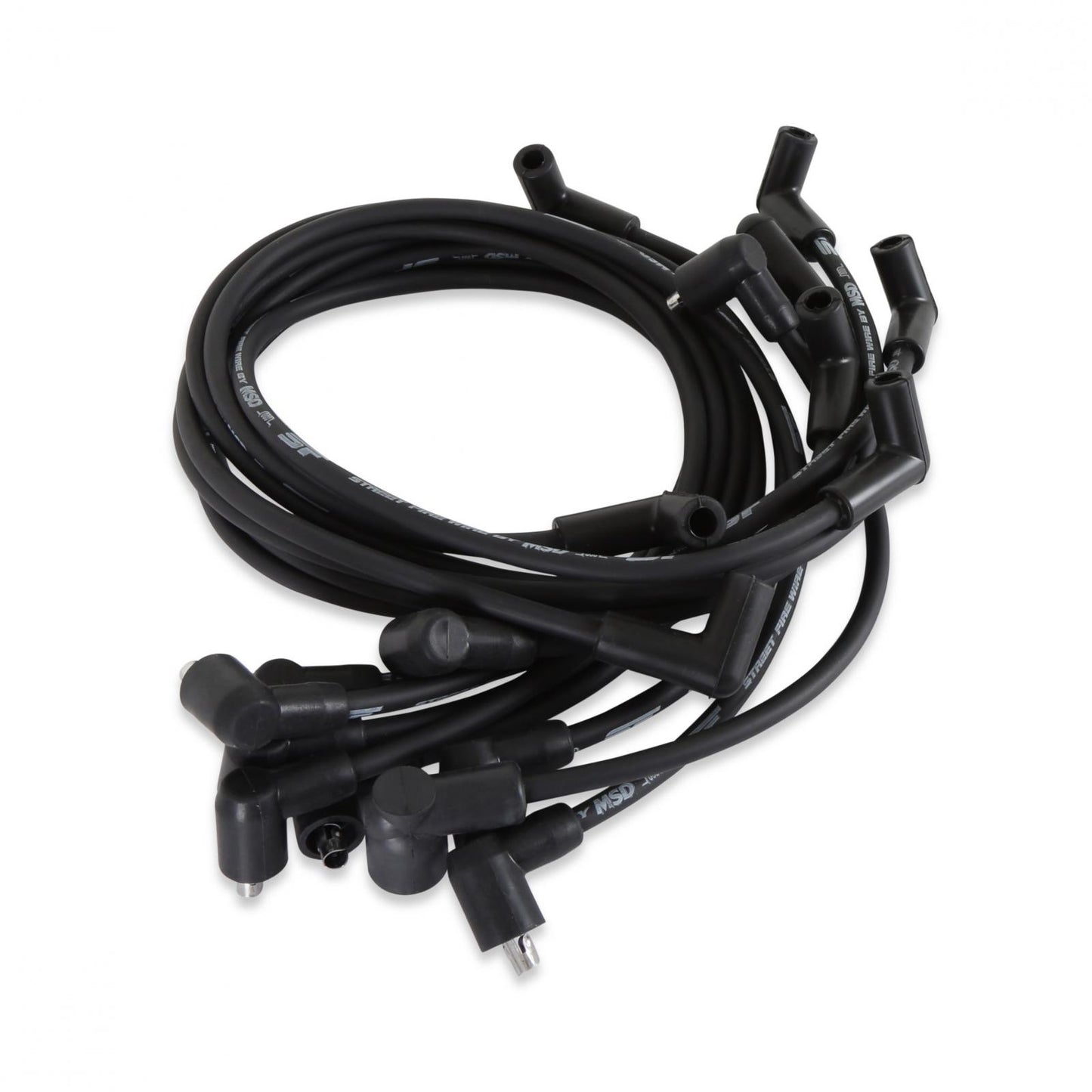 Street-Fire Wire Set Sbc, Sock Cap, Under Manif The Terminals Are Covered In Black Boots That Protect The Conductor From Engine Heat To Ensure Spark Delivery MSD Ignition-1