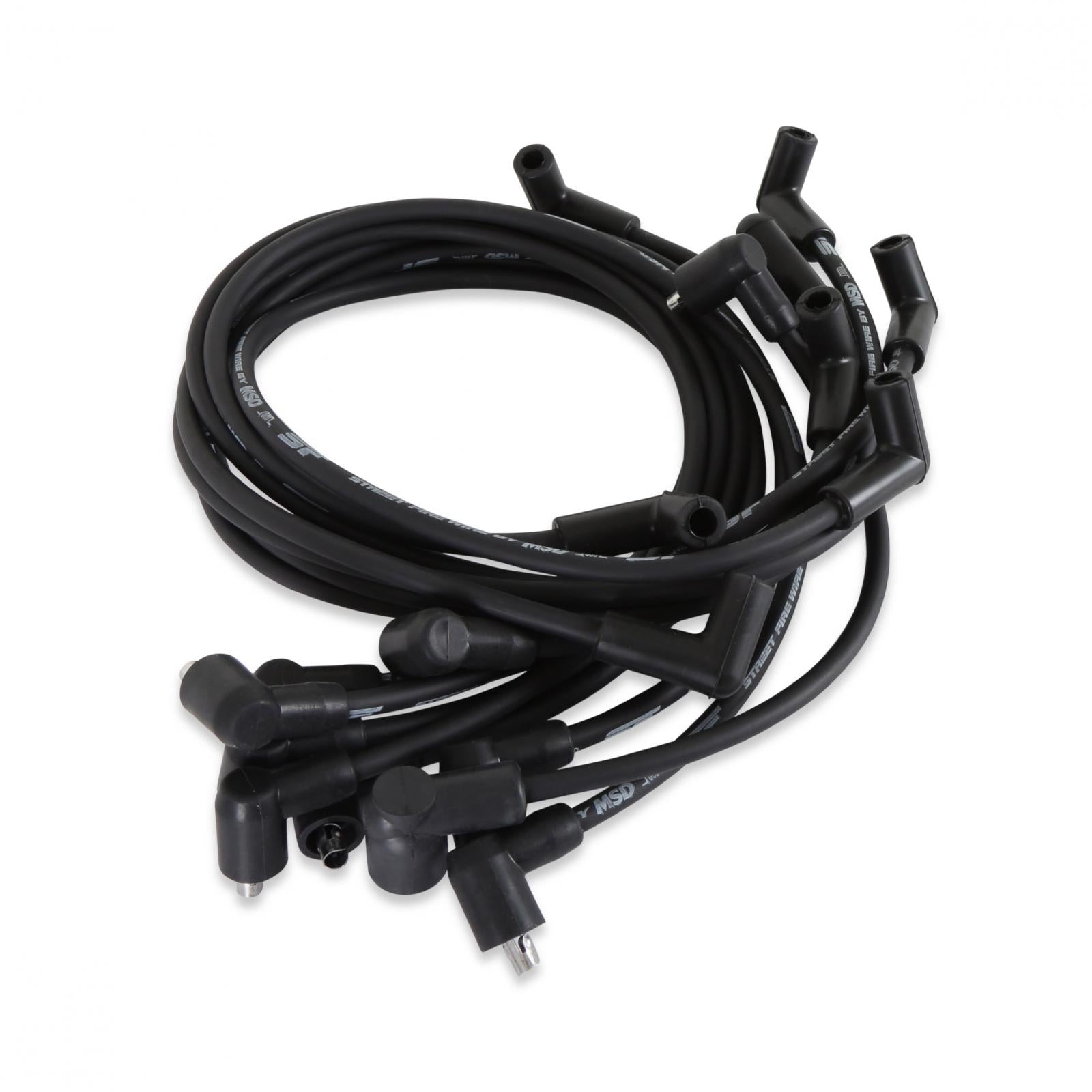 Street-Fire Wire Set Sbc, Sock Cap, Under Manif The Terminals Are Covered In Black Boots That Protect The Conductor From Engine Heat To Ensure Spark Delivery MSD Ignition-1