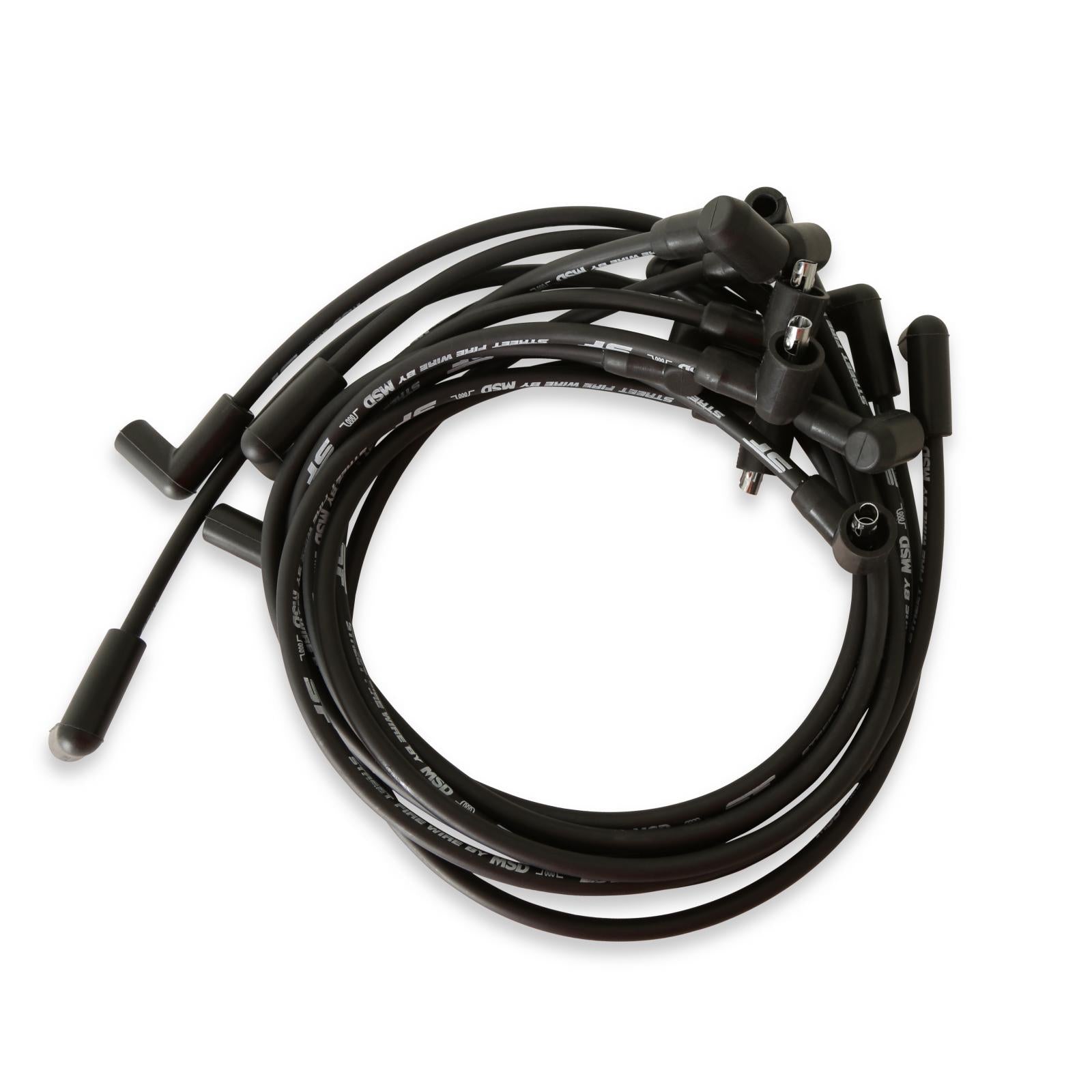 Street-Fire Wire Set Sbc, Socket Dist. Cap Over Vc The Terminals Are Covered In Black Boots That Protect The Conductor From Engine Heat To Ensure Spark Delivery MSD Ignition