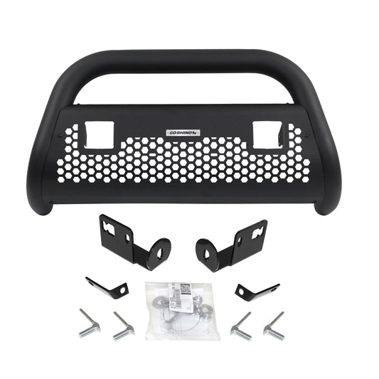 RC2 LR Bull Bar with Mounting Brackets & Two 3 Inch Cube Lights Textured Black 2010-2018 Dodge Ram 2500/3500 Go Rhino