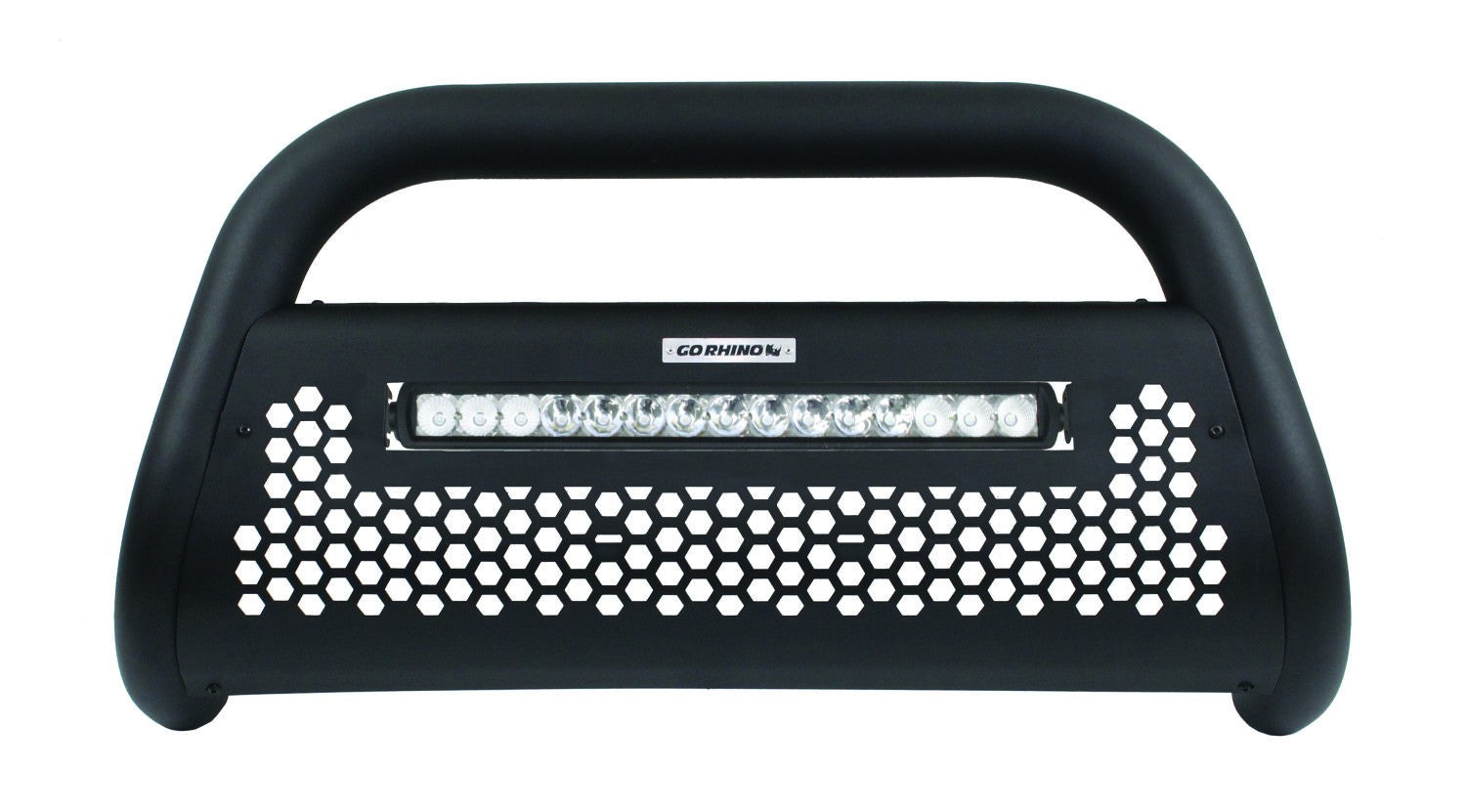 RC2 LR Bull Bar with Mounting Brackets & 20 Inch Light Bar Textured Black 2019-2024 Ram 1500 Go Rhino-2