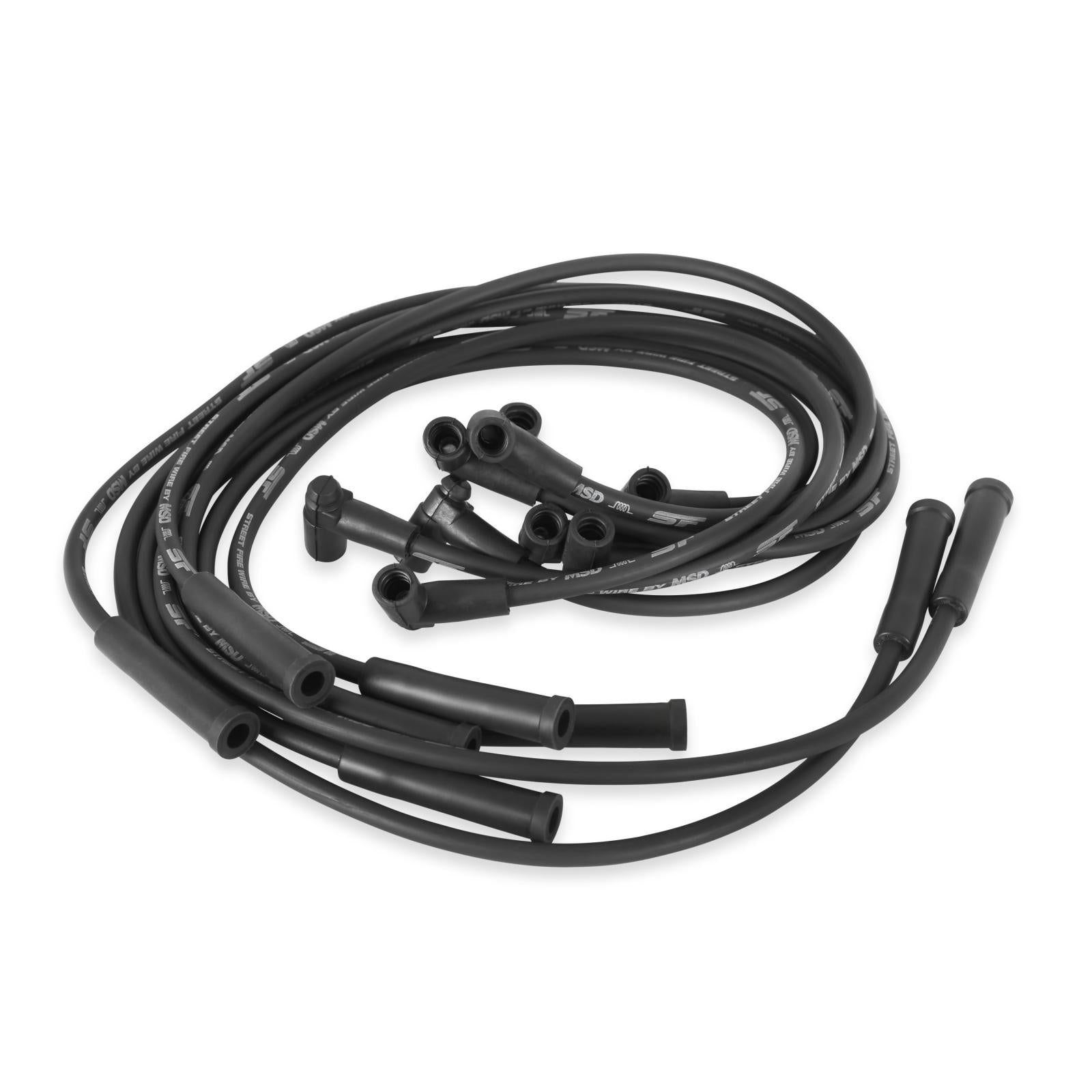 Street-Fire Wire Set Chevy 454 '75-On Hei The Terminals Are Covered In Black Boots That Protect The Conductor From Engine Heat To Ensure Spark Delivery MSD Ignition-1