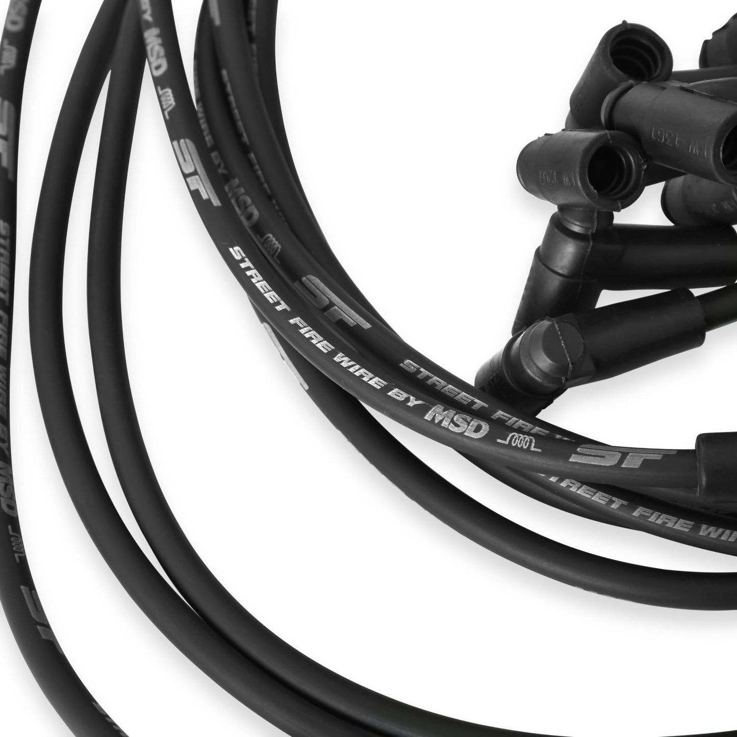 Street-Fire Wire Set Chevy 454 '75-On Hei The Terminals Are Covered In Black Boots That Protect The Conductor From Engine Heat To Ensure Spark Delivery MSD Ignition-2