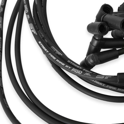 Street-Fire Wire Set Chevy 454 '75-On Hei The Terminals Are Covered In Black Boots That Protect The Conductor From Engine Heat To Ensure Spark Delivery MSD Ignition-2