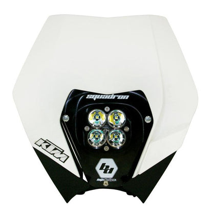 KTM Headlight Kit AC 08-16 w/ Headlight Shell White Squadron Sport Baja Designs-1