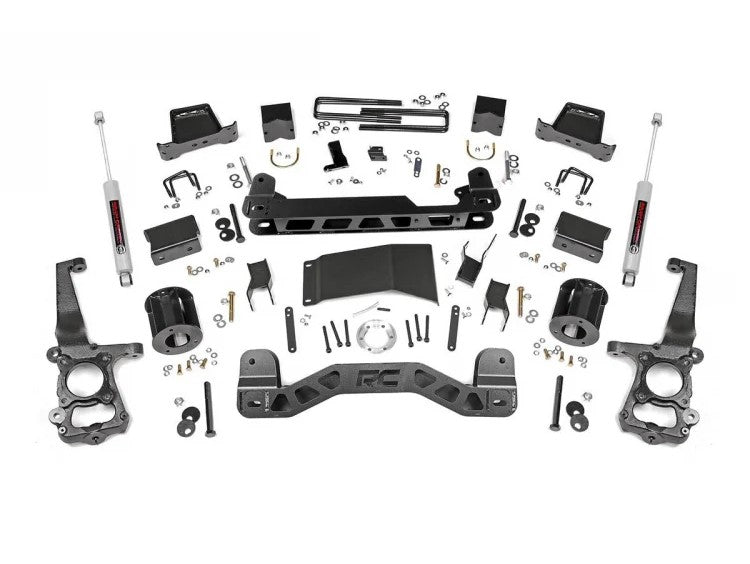 Rough Country 6 Inch Suspension Lift Kit Lifted Struts 15-20 F-150 4WD Rough Country