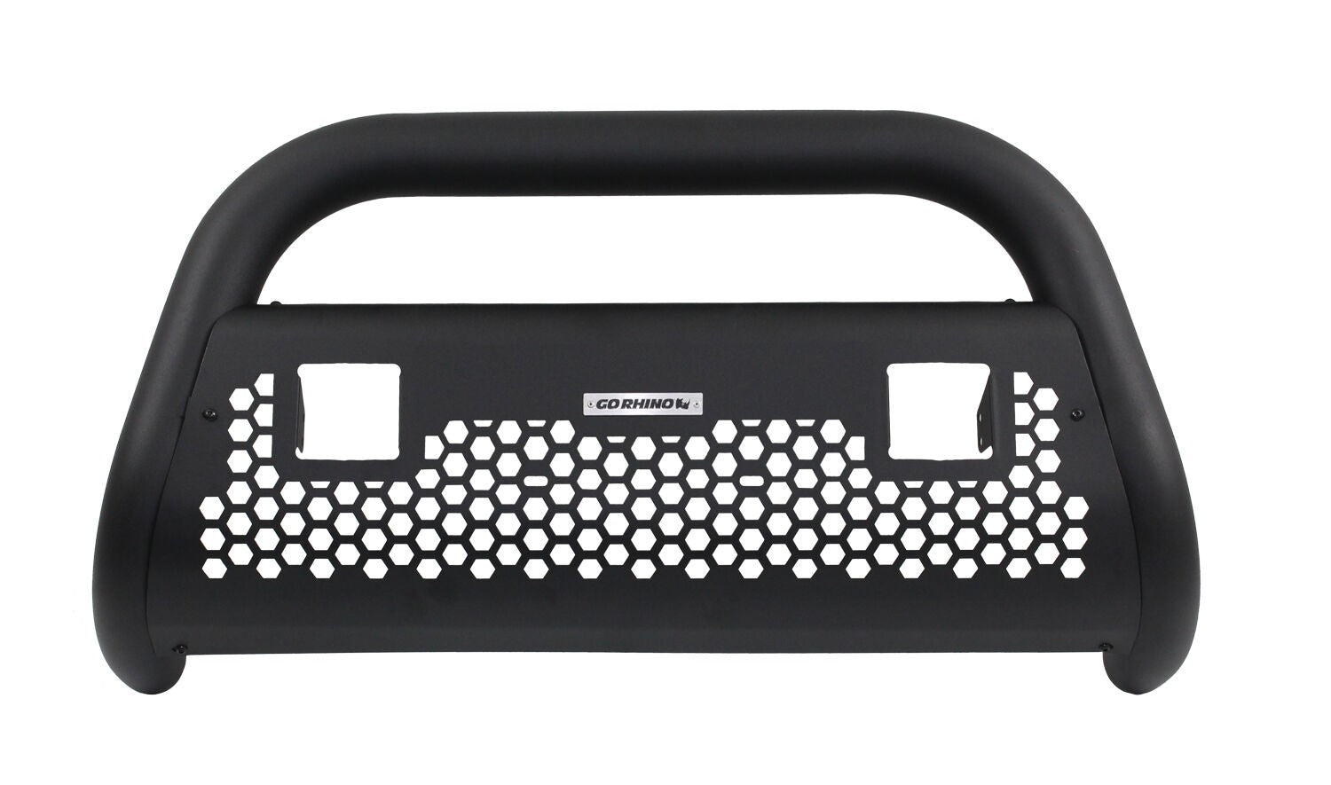 RC2 LR Bull Bar with Mounting Brackets & Two 3 Inch Light Openings Textured Black 2017-2025 Ford F-250/F-350 Go Rhino