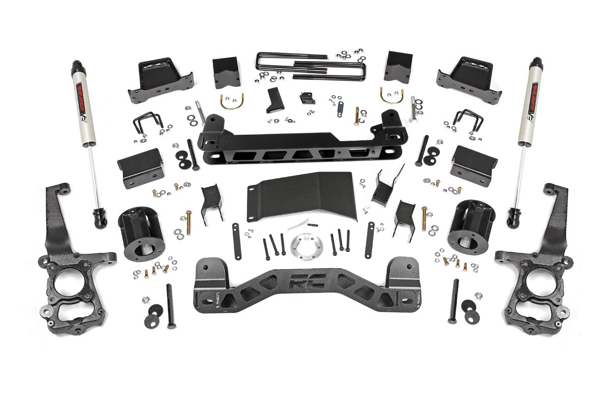 Rough Country 6 Inch Suspension Lift Kit w/V2 Shocks 15-20 F-150 Rough Country