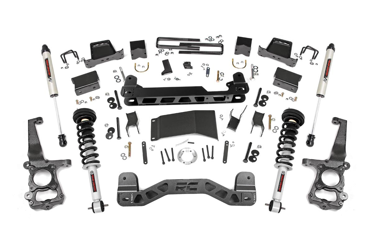 Rough Country 6 Inch Suspension Lift Kit Lifted Struts 15-20 F-150 4WD Rough Country