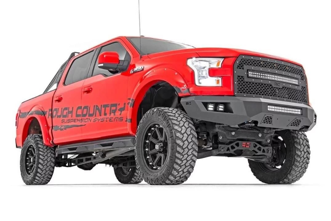 6 Inch Suspension Lift Kit Lifted Struts & V2 Shocks 15-20 F-150 4WD Rough Country-2