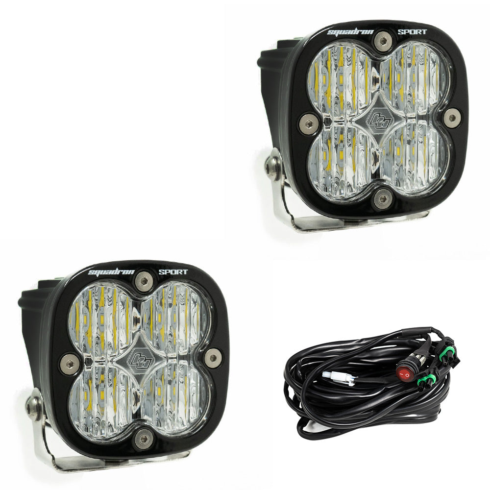 LED Light Pods Clear Lens Pair Squadron Sport Baja Designs