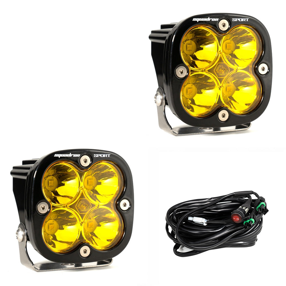 LED Light Pods Amber Lens Pair Squadron Sport Baja Designs-1