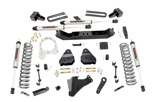 Rough Country 4.5 Inch Inch Ford Suspension Lift Kit w/ V2 Shocks 17-20 F-350 4WD Diesel Dually Rough Country