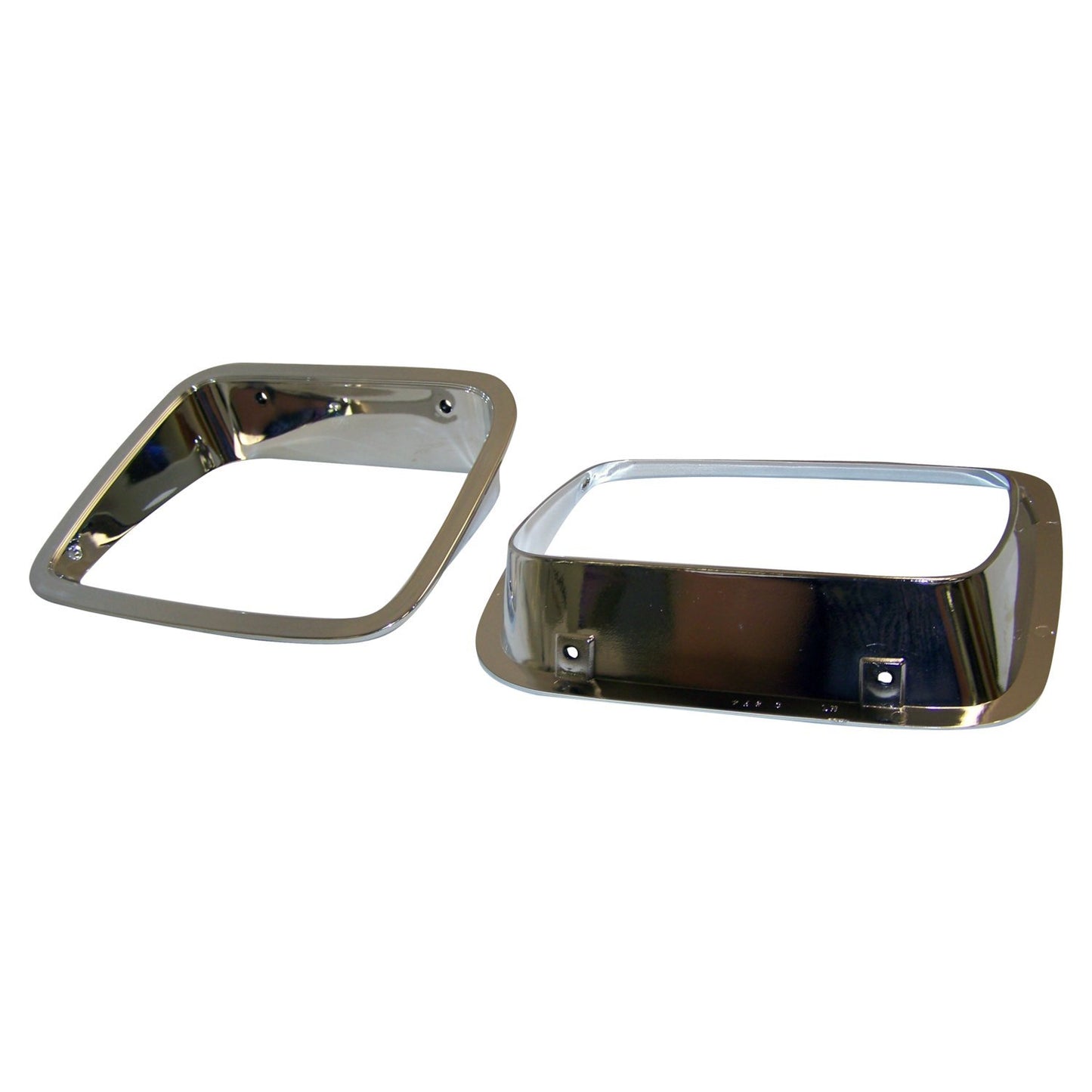 Chrome Headlight Bezel Kit for 87-95 Jeep YJ Wrangler, L and R, USA & Canada Crown Automotive