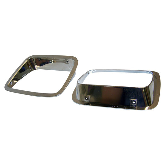 Chrome Headlight Bezel Kit for 87-95 Jeep YJ Wrangler, L and R, USA & Canada Crown Automotive