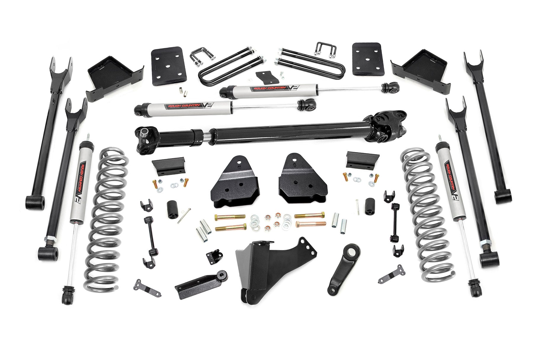 6 Inch Lift Kit 4-Link OVLD D/S V2 Ford F-250/F-350 Super Duty (17-22) Rough Country
