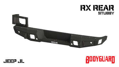 2018-2025 Jeep Wrangler JL Rear Bumper Sensor Cutouts Reverse Light Cutouts Bodyguard Bumpers