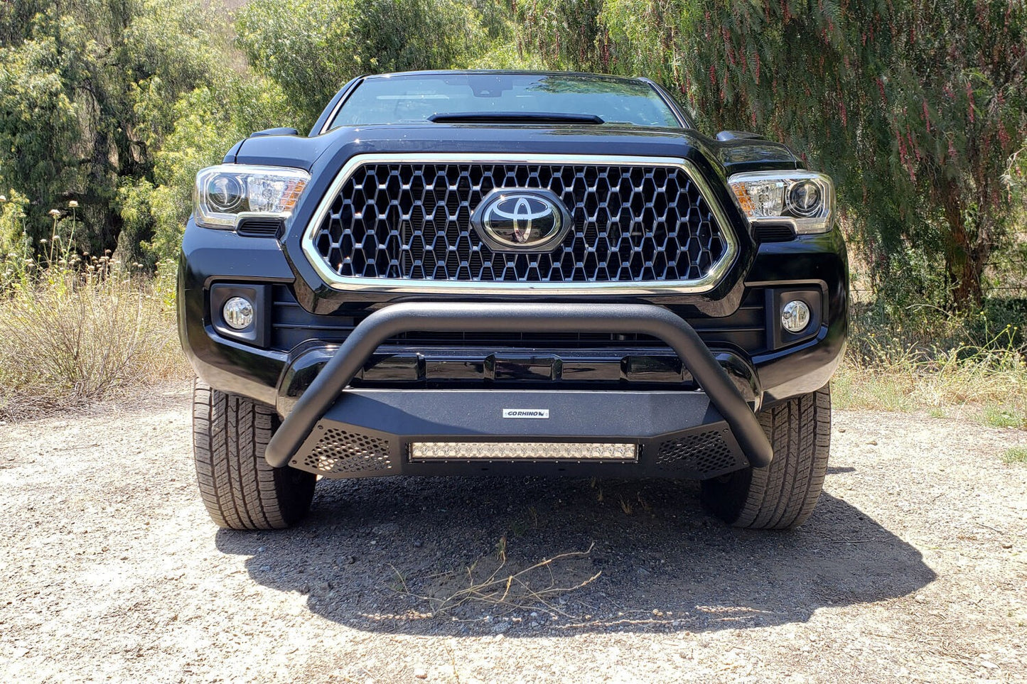 RC4LR & RC3 LR Mounting Brackets Only Textured Black 2016-2023 Toyota Tacoma Go Rhino-3