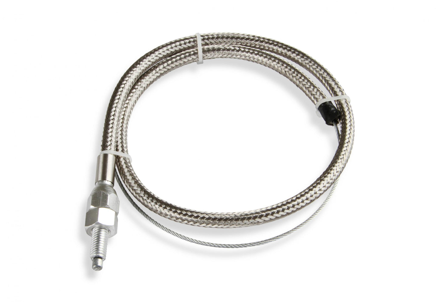 Throttle Cable Kit Stainless Steel Braided Adjustable and cuts to length. 36 Inch cable with 24 Inch sleeve Mr Gasket-4
