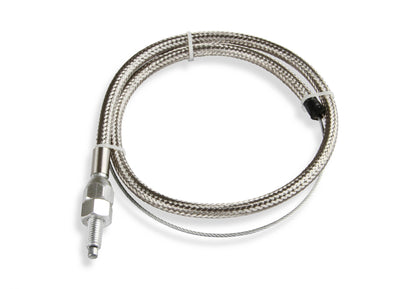 Throttle Cable Kit Stainless Steel Braided Adjustable and cuts to length. 36 Inch cable with 24 Inch sleeve Mr Gasket-4