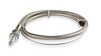 Throttle Cable Kit Stainless Steel Braided Adjustable and cuts to length. 36 Inch cable with 24 Inch sleeve Mr Gasket-5