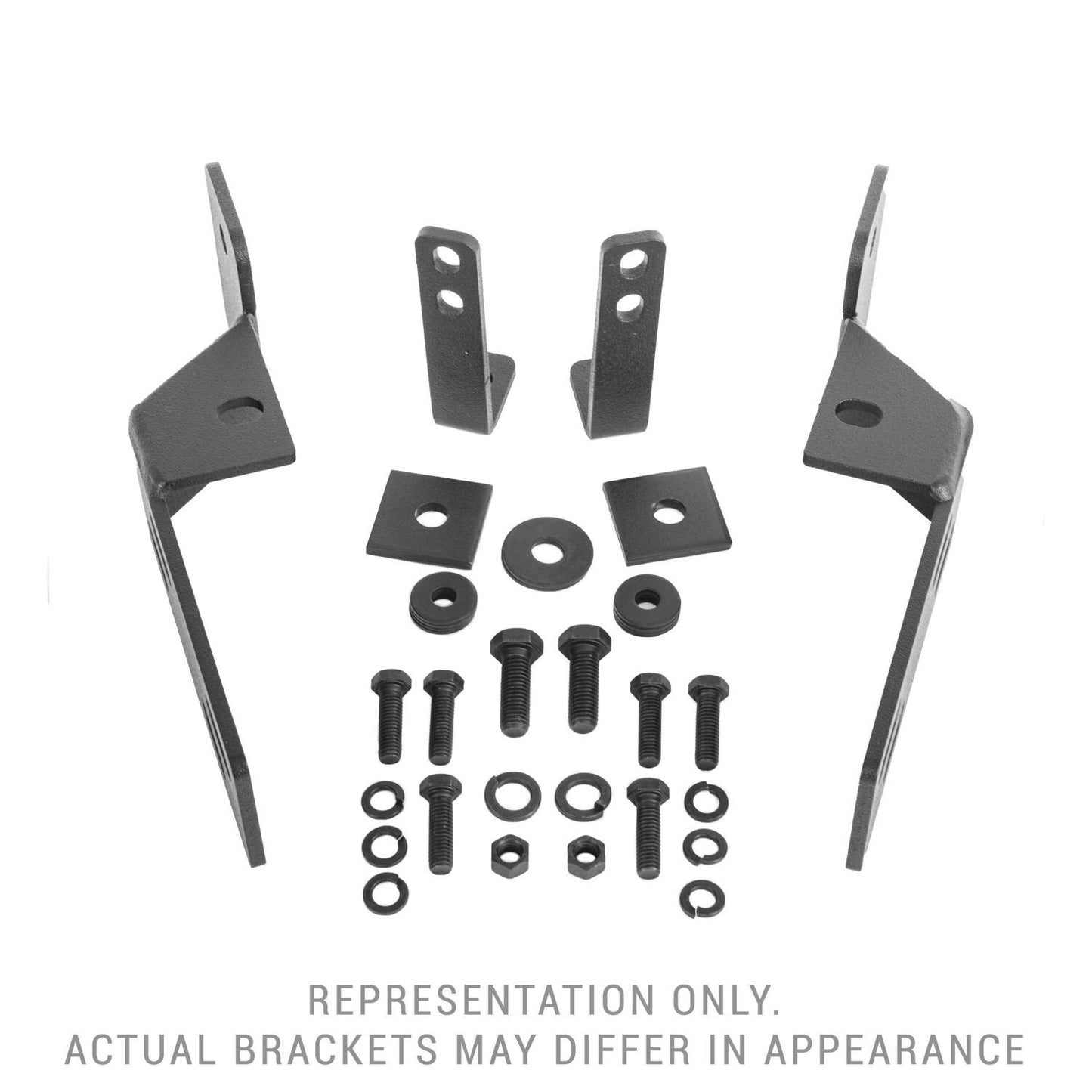 RC4LR & RC3 LR Mounting Brackets Only Textured Black 2019-2025 Ram 1500 Go Rhino-1