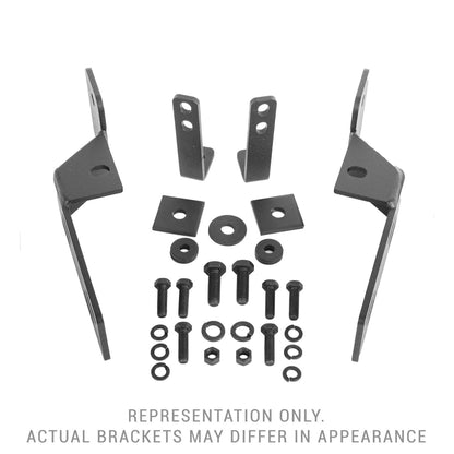 RC4LR & RC3 LR Mounting Brackets Only Textured Black 2019-2025 Ram 1500 Go Rhino-1