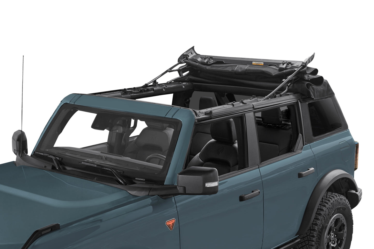 Bestop Trektop Slantback Soft Top For Ford 2021-2024 Bronco 4 Door No Raptor Premium Fabric Bestop