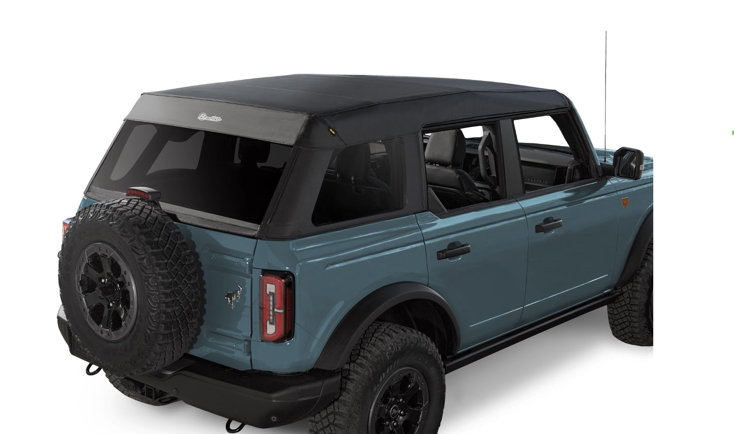 Bestop Trektop Slantback Soft Top For Ford 2021-2024 Bronco 4 Door No Raptor Premium Fabric Bestop
