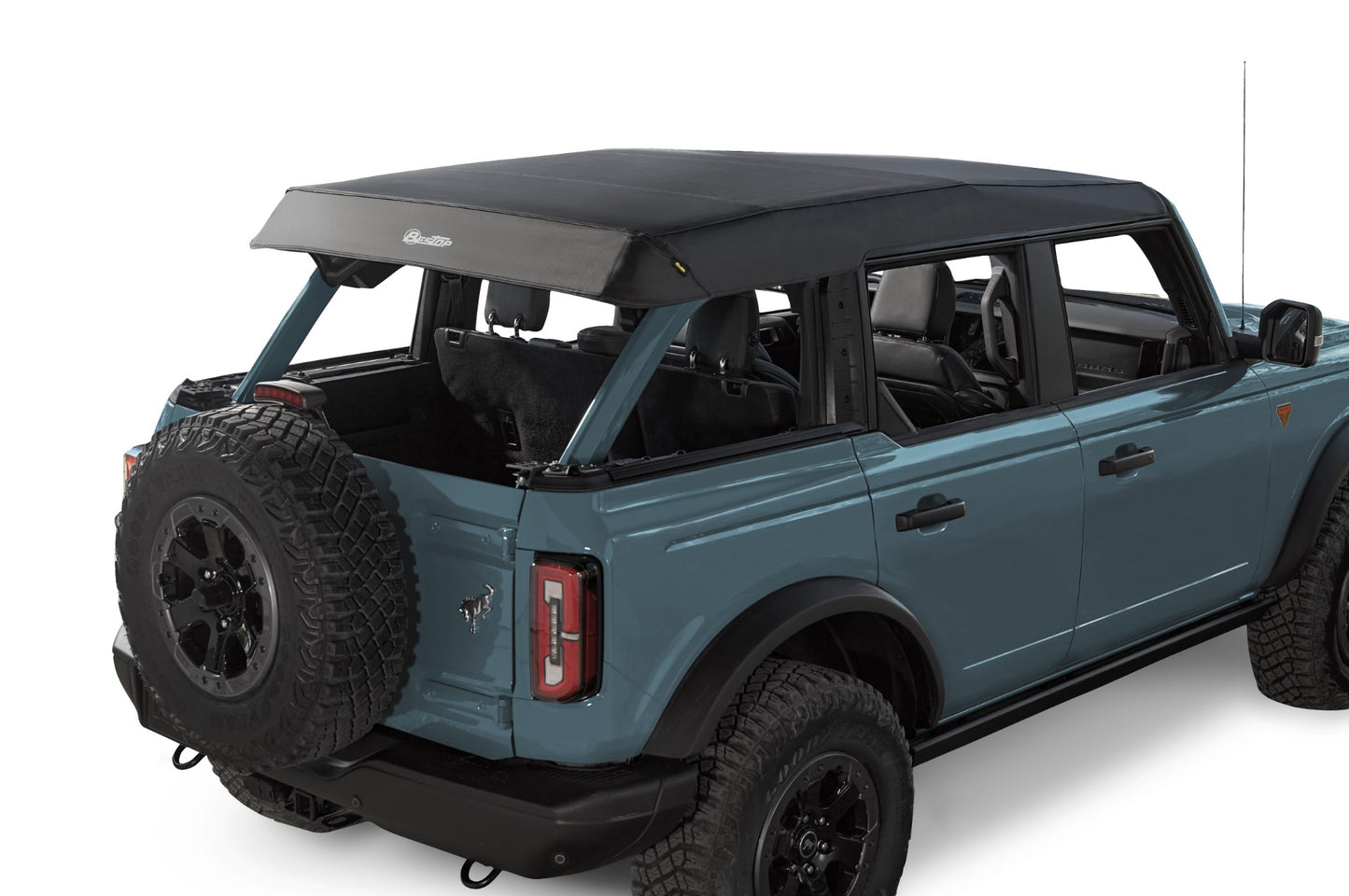 Bestop Trektop Slantback Soft Top For Ford 2021-2024 Bronco 4 Door No Raptor Premium Fabric Bestop