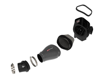 Track Series Carbon Fiber Intake System w/ Pro Dry S Filter Jeep Grand Cherokee Trackhawk (WK2) 2018 V8-6.2L (sc) aFe Power-1