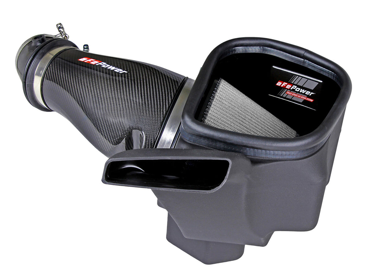 Track Series Carbon Fiber Intake System w/ Pro Dry S Filter Jeep Grand Cherokee Trackhawk (WK2) 2018 V8-6.2L (sc) aFe Power-3