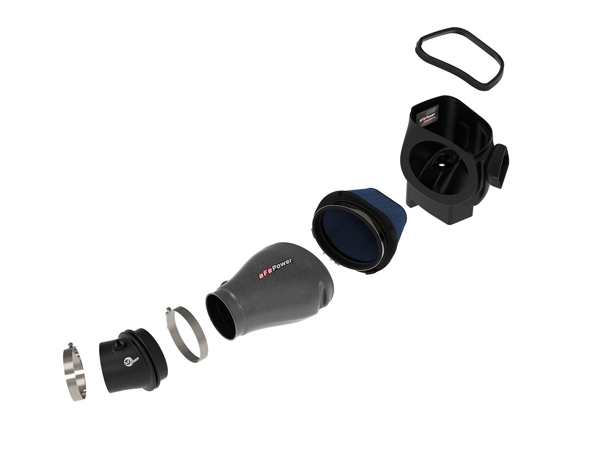 Track Series Carbon Fiber Intake System w/ Pro 5R Filter Jeep Grand Cherokee Trackhawk (WK2) 2018 V8-6.2L (sc) aFe Power-1