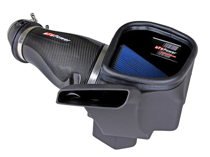 Track Series Carbon Fiber Intake System w/ Pro 5R Filter Jeep Grand Cherokee Trackhawk (WK2) 2018 V8-6.2L (sc) aFe Power-3