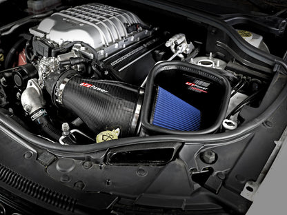 Track Series Carbon Fiber Intake System w/ Pro 5R Filter Jeep Grand Cherokee Trackhawk (WK2) 2018 V8-6.2L (sc) aFe Power-5
